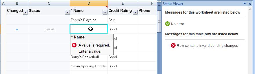 Providing Data Entry Validation for an Integrated Excel Workbook The correct data type is entered.