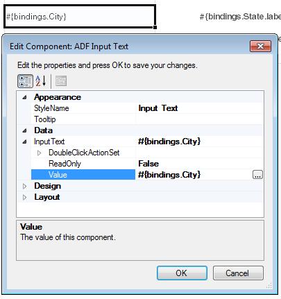 Inserting an ADF Input Text Component For more information about using labels in an integrated Excel workbook, see Using Labels in an Integrated Excel Workbook. 6.