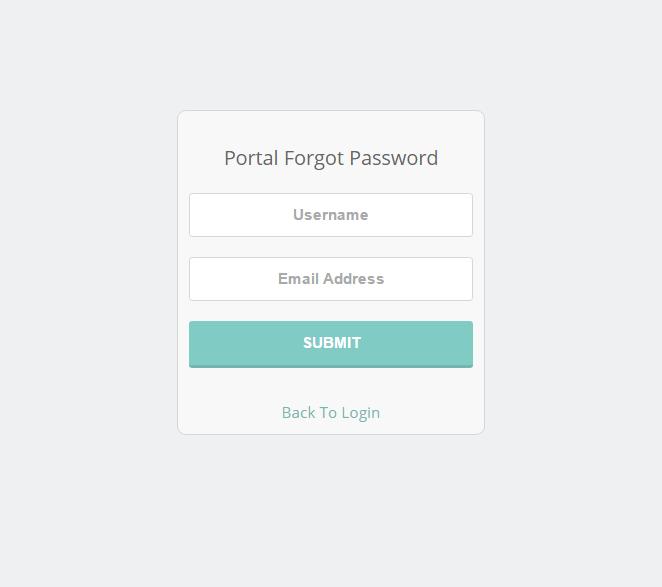 Forgot Password: Portal user can retrieve their login password using the Forgot Password Option.