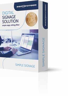 easescreen PRODUCTS Take full advantage of digital signage potential easescreen makes digital communication easier and more effective than ever before.