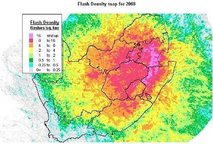 Fig 1.4 is a lightning density map of south Africa courtesy of the CSIR Surge protection and how it works Surge suppression is an important function of any power protection system.