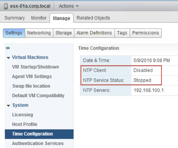 NTP on ESXi hosts and NSX Manager are not in sync.