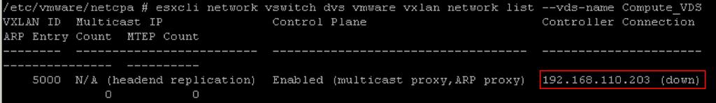 network list --vds-name <name> command on ESXi hosts to check