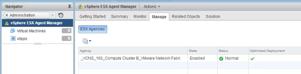 Chapter 2 Infrastructure Preparation For more information about agents and agencies, see https://pubs.vmware.com/vsphere-60/index.jsp#com.vmware.vsphere.ext_solutions.