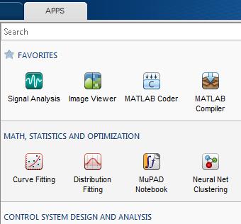MATLAB Apps Gallery Tab within the MATLAB Toolstrip Prominently displays both