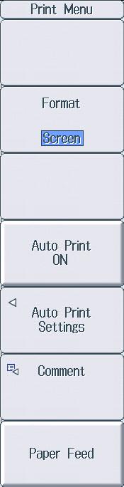 19.2 Printing Using the Built-in Printer (Option) This section explains the following settings for printing on the optional built-in printer: Output format Executing auto printing Auto printing Print