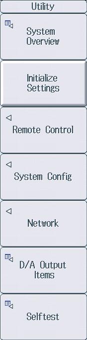 21.2 Initializing Settings This section explains how to initialize this instrument settings to their factory default values.