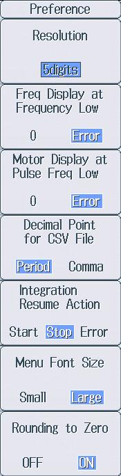 21.5 Configuring the Environment Settings This section explains the following environment settings: Number of digits of numeric data to display Frequency display value when the measured frequency is
