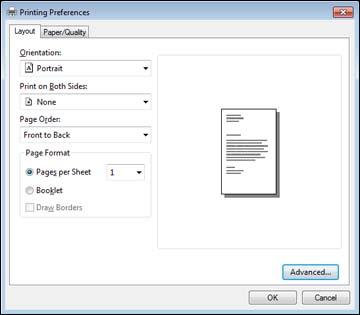Selecting Default Print Settings - PostScript Printer Software - Windows When you change your print settings in a program, the changes apply only while you are printing in that program session.