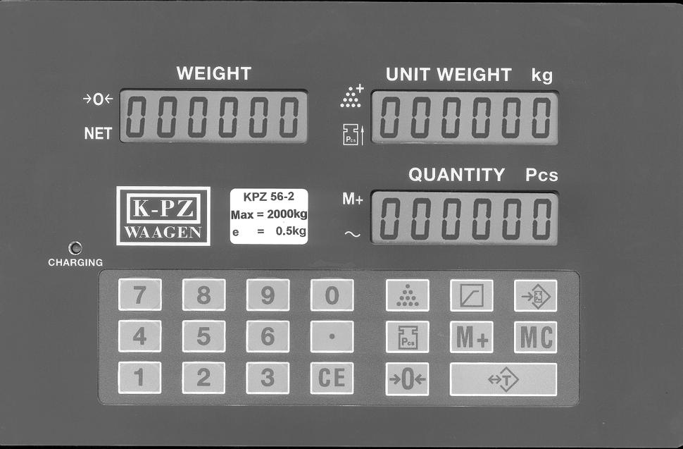 Optimal unit weight for the piece count: 1/5 of the scale division.