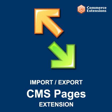 IMPORT/EXPORT CMS PAGES