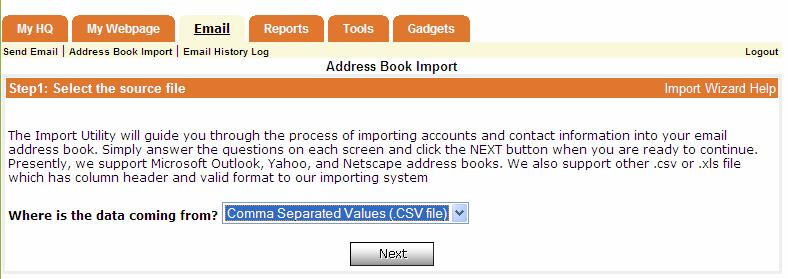 Address Book Import B.