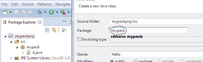 Steps to create a simple package in Java 1.