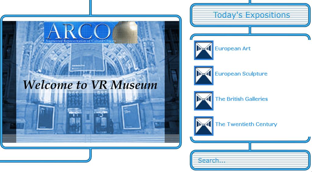 Template instances for: Search interfaces Parameterised browsing Virtual exhibitions Presentation Domains Same database content visualised in different ways by applying different X-VRML templates