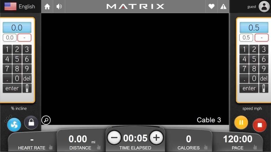 C-1 a 1. The console does not detect a device or cable connected to it. Check that the coaxial cable from the wall outlet to the Matrix Fitness 7xi is connected properly and firm. 2.