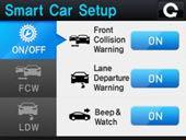 [Smart Car] Changing the settings of ADAS functions 1) Operation Settings Turn On/Off each function Touch the button to