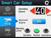 Default Value is 30km/h, Possible to adjust from 20 to 80(km/h) Second Alarm : to give second warning at TTC 0.4.