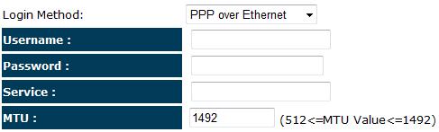28 PPP over Ethernet ISP requires an account username and password.