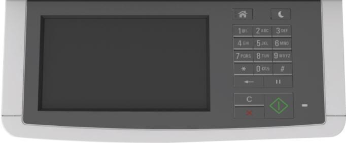 CX510: 7 Color Touchscreen etask Display Home Sleep Keypad Clear All/Reset Cancel Start Indicator Light Buttons and Functions: CX510 Button Display Home button Sleep button Keypad Indicator Light