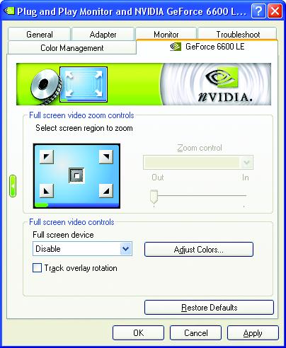 English Video Overlay Settings properties The Video Overlay Settings Properties can adjust Overlay zoom controls and Overlay color controls.