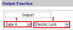 9.2.5.A Output Function Settings When Output Type (No. 1, Figure 8-15) is set to be Door #, Gate # or Relay #, the options similar to the figure below become available.