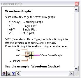 Plotting Data Waveform Graphs Use the Context Help window to determine how to wire multiplot data to