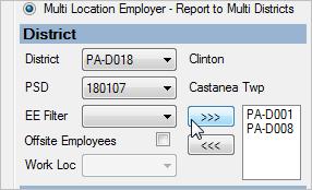 Pennsylvania Taxes Conversion Tool Figure 3: District list These controls allow you to enter multiple districts.