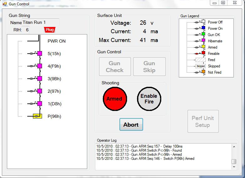 window Graphical display of each switch status ControlFire Job Setup