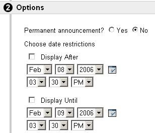 Once you have set up the options, as desired, scroll down and click on the Submit button.