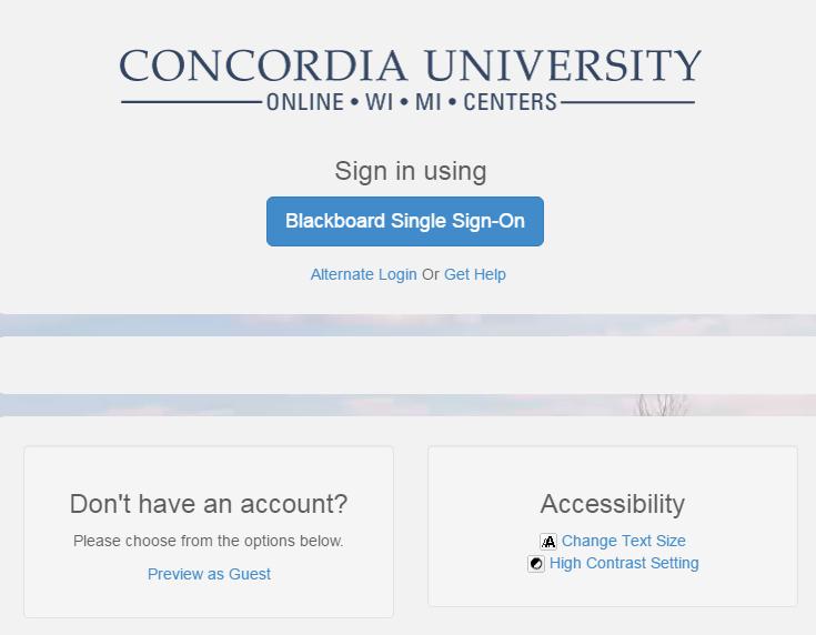 1. Log in a. Go to concordia.blackboard.com.