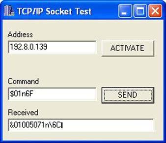 Connecting the SCT40-TCP Using a Socket To connect to the SCT40-TCP using a socket, for example Winsock, the port to use is 10001.
