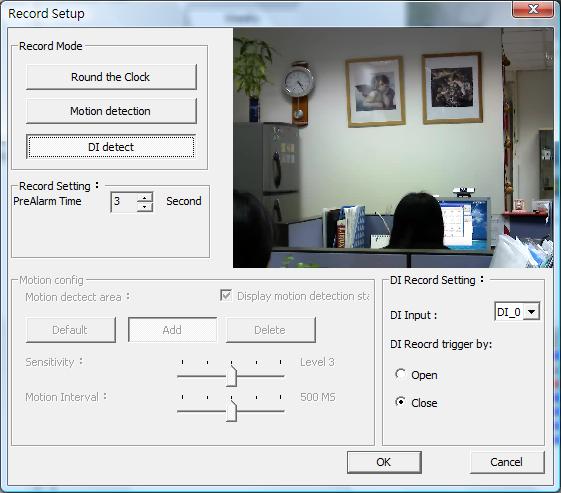 SecuGuard Basic Quick Start Add detection area: Click Add button, then drag a rectangle window on the preview image.