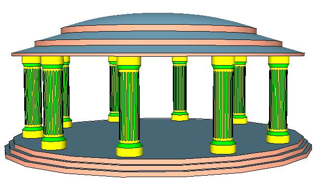 Here s a model I made with my column - I m not sure what it is but it looks like it belongs in downtown Washington, DC (where I live). I placed the dome model above into the 3D Warehouse.