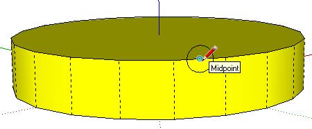 (If the exact size of the column is important, pay attention to the size of the circle in the Radius field.) 7.