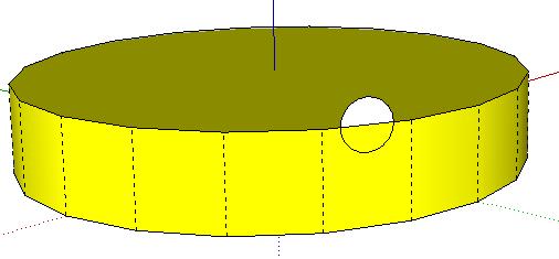 10. Complete the circle when it takes up about half the width of the segment. Modeling a Fluted Column in Google SketchUp 11.