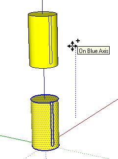 5. Now the column and flute will be copied straight up, and the copy will be flipped over and moved down so that the two halves will meet.