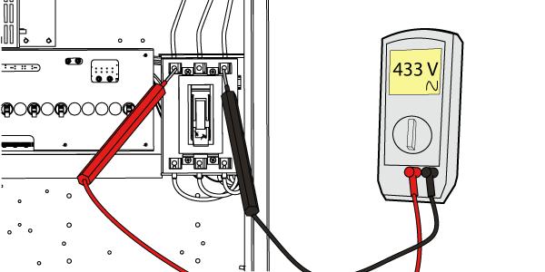 Incoming AC Voltage Measure the incoming voltage to the machine. Make sure that the incoming voltage is within the range of the transformer s tap.