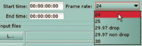 If it is important to match the start of the audio track to some specific point in the video, enter the Start time here, in hours:minutes:seconds:frames (hh:mm:ss:ff) format.