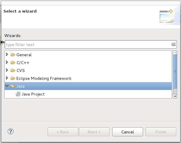 Figure 1 o A Create a Java Project dialog box should open. For the Project name type in Lab1a (the fourth character is a one; without the quotes, and with no spaces).