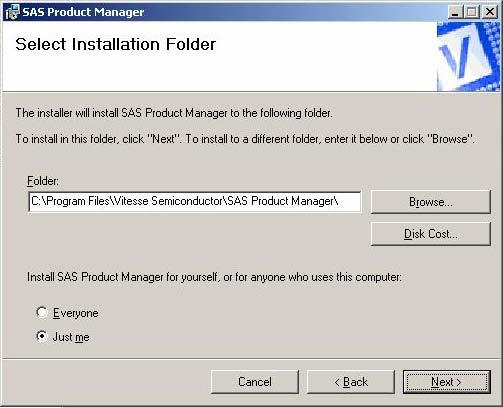 1 SAS Product Manager The following steps are recommended to install the provided the latest SAS Product Manager.