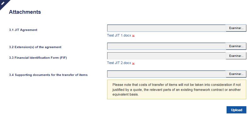 Draft funding applications are not submitted to Eurojust until you click the Submit button. 8.
