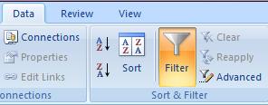 Filtering Data Filtering is a quick and easy way to find and work with a subset of data in a range.