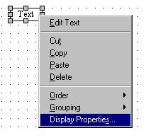 At this point (while the text box is selected) you can manipulate any of the properties of the component. Right click to select from the context drop down list.