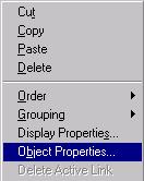 7. From the popup menu, select Object Properties: The Video Properties dialog appears: From the Active Video tab, as an option, you may select a source data object.