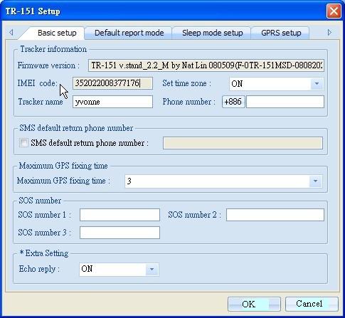 4.2.1.1 TR-151 Basic setup TR-151 Basic setup Tracker Information: TR-151's Basic Information: Item Description Firmware Version Version of TR-151 firmware.