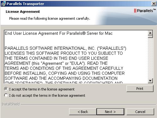 Installing Parallels Transporter 18 Installing on Windows If you have Parallels Workstation installed on your Windows computer, Parallels Transporter is installed automatically with it.