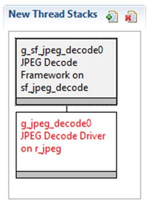 Decompression Process Interrupt (JEDI) The JPEG decompression-process interrupt occurs when: Figure 2 JPEG Decode Framework Module Stack The current decompression process is successfully completed.