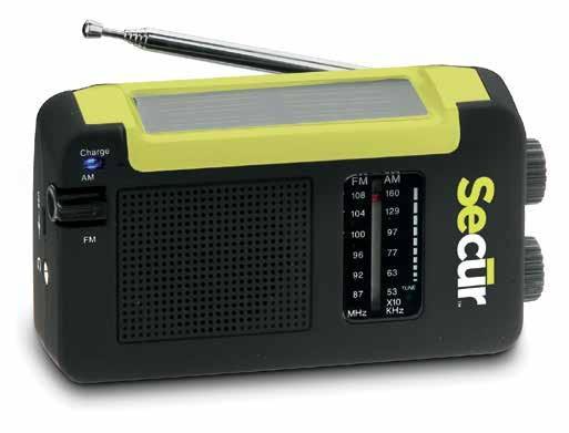 SP-2001 Hybrid Power Radio HAND CRANK / SOLAR / AM/FM / USB This multi-function emergency radio features
