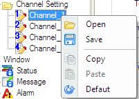 <4. Basic Software Operations > 35 TIP The context menu of the Setting node combines File Setting, Transmission Setting and Channel_1-16. It can be used for defaulting all settings in one go.