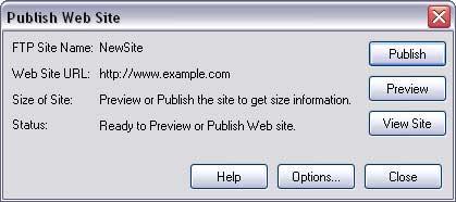 To save a site as HTML on your computer 1. On the menu bar, choose File > Publish Web Site.
